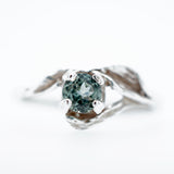 Steely Blue Floral Montana Sapphire Ring