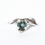 Steely Blue Floral Montana Sapphire Ring
