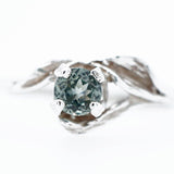 Steely Blue Floral Montana Sapphire Ring