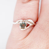 Steely Blue Floral Montana Sapphire Ring