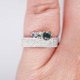 "Geometric" Montana Sapphire Ring
