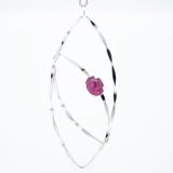 Pink Solitary Orbit Pendant