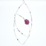 Pink Solitary Orbit Pendant