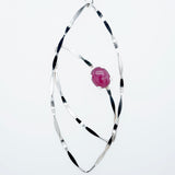 Pink Solitary Orbit Pendant