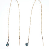 Gold Montana Sapphire Dangle Earrings