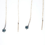 Gold Montana Sapphire Dangle Earrings