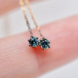 Gold Montana Sapphire Dangle Earrings