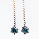 Gold Montana Sapphire Dangle Earrings