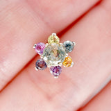 Gold Montana Sapphire Star Cluster Necklace