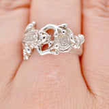 Lily Pad Frog Ring