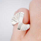 Sterling Silver Fan Wave Ring