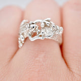 Lily Pad Frog Ring