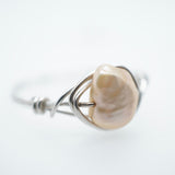 Peach Freshwater Pearl Ring