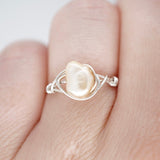 Peach Freshwater Pearl Ring