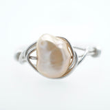 Peach Freshwater Pearl Ring