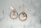 Rose Gold Filled Freshwater Pearl Earrings