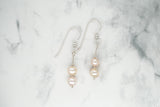 Handmade Pink Pearl Earrings