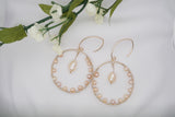 14kt Gold Filled Pink Hoop Pearl Earrings