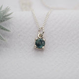 Solitare Montana Sapphire Necklace