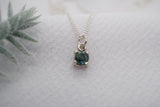 Solitare Montana Sapphire Necklace