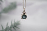 Solitare Montana Sapphire Necklace