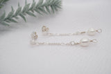 Sterling silver dangle Pearl Earring