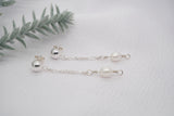 Sterling silver dangle Pearl Earrings