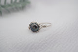 Black Pearl Wire Wrapped Ring