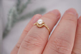 Gold Filled White Freshwater Pearl Ring
