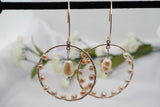 14kt Gold Filled Pink Hoop Pearl Earrings