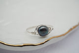 Black Pearl Wire Wrapped Ring