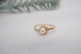 Gold Filled White Freshwater Pearl Ring