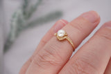Gold Filled White Freshwater Pearl Ring