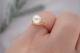 Freshwater Pearl, Rose Gold Filled Ring