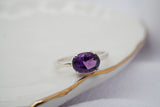 Solitare Amethyst Ring