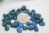 Malachite Azurite Cabochons 2, gemstone cabs, crystal cabs