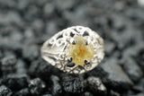 Raw Yellow Orange Montana Sapphire Ring