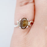 Green and Yellow Cab Montana Sapphire Ring