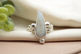 Blue Rainbow Dark Australian Opal Ring