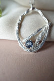 Textured Blue Montana Sapphire Necklace