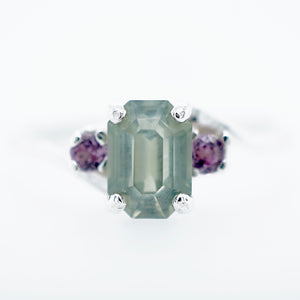 Pink and Teal Montana Sapphire Ring
