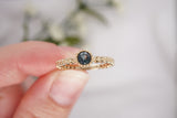 Blue Montana Sapphire Gold Ring