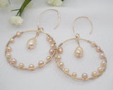 Gold-Filled Pink Freshwater Pearl Earrings