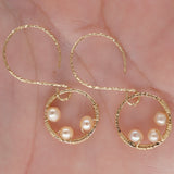 Dangle Pink Freshwater Pearl Earrings