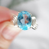 Sterling Silver Swiss Blue Topaz Ring