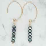 Dangle Black Freshwater Pearl Earrings