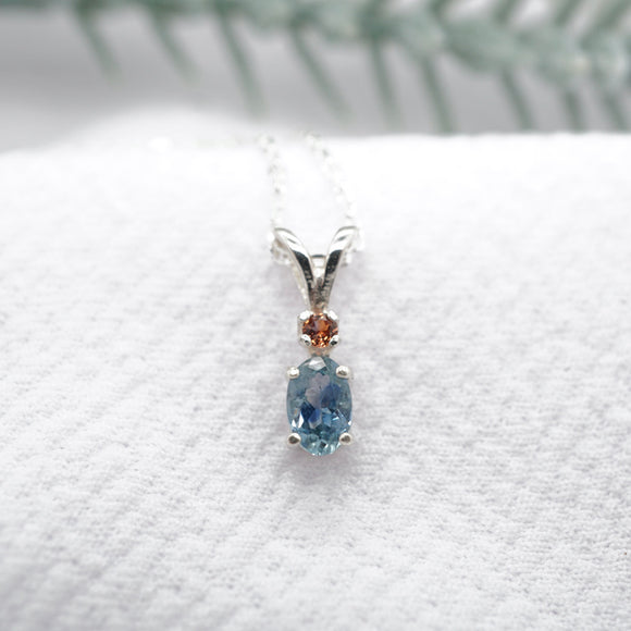 Rare Padparadscha Montana Sapphire Necklace