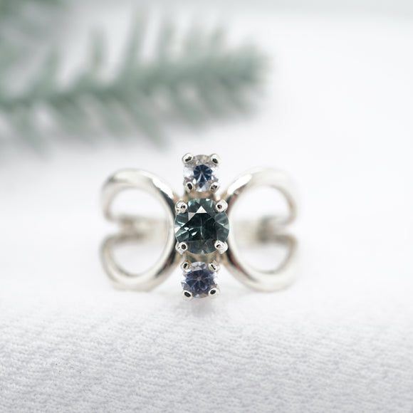 Trifecta, Blue Montana Sapphire Ring