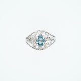 Sterling Silver Blue Montana Sapphire Ring, .70ct