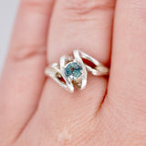 Sterling Silver Blue Montana Sapphire Ring
